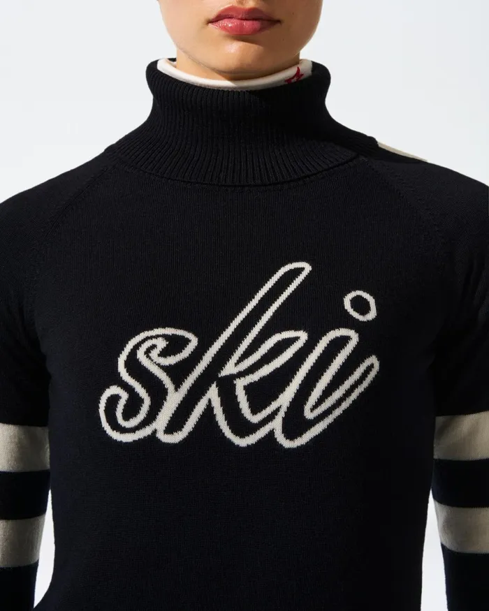 Perfect Moment Neve Merino Wool Sweater Navy Women Tops