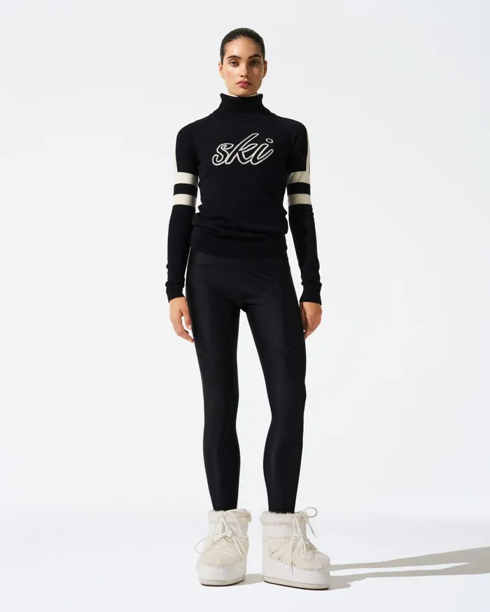Perfect Moment Neve Merino Wool Sweater Navy Women Tops