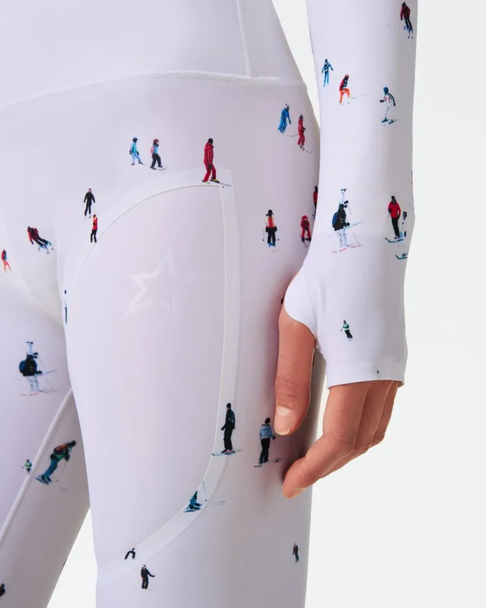 Perfect Moment PM X Dede Johnston Compression Legging Dede Ski Print Women Base Layers