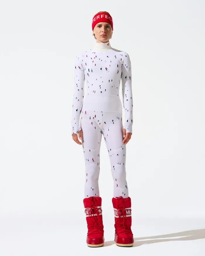 Perfect Moment PM X Dede Johnston Compression Legging Dede Ski Print Women Base Layers