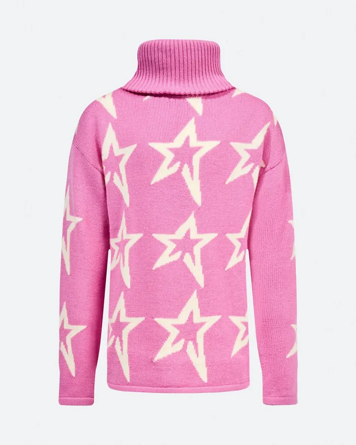 Perfect Moment Star Dust Merino Wool Sweater Pink Kids Knitwear