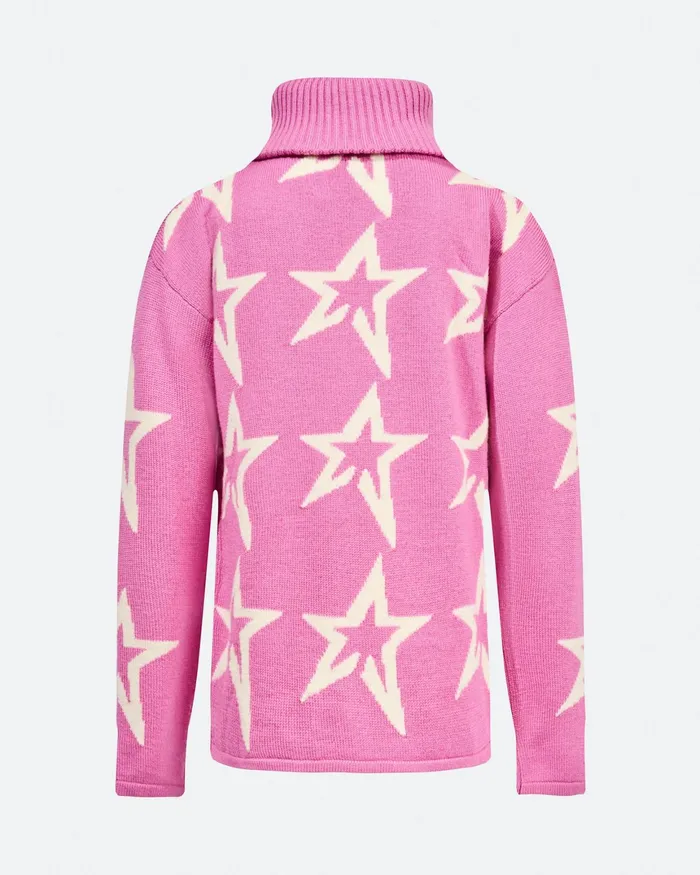 Perfect Moment Star Dust Merino Wool Sweater Pink Kids Knitwear