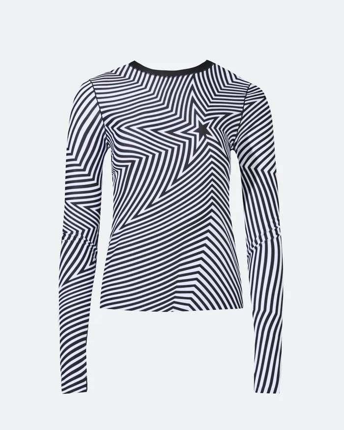 Perfect Moment Warped Star Compression Base Layer Top Warped Star Print Women Base Layers Perfect Moment Warped Star Compression Base Layer Top Warped Star Print Women Base Layers