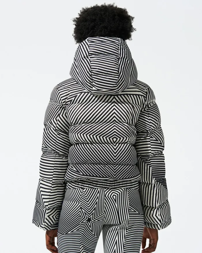 Perfect Moment Warped Star Polar Flare Down Jacket Warped Star Print Women Jackets