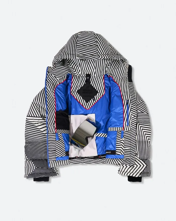 Perfect Moment Warped Star Polar Flare Down Jacket Warped Star Print Women Jackets