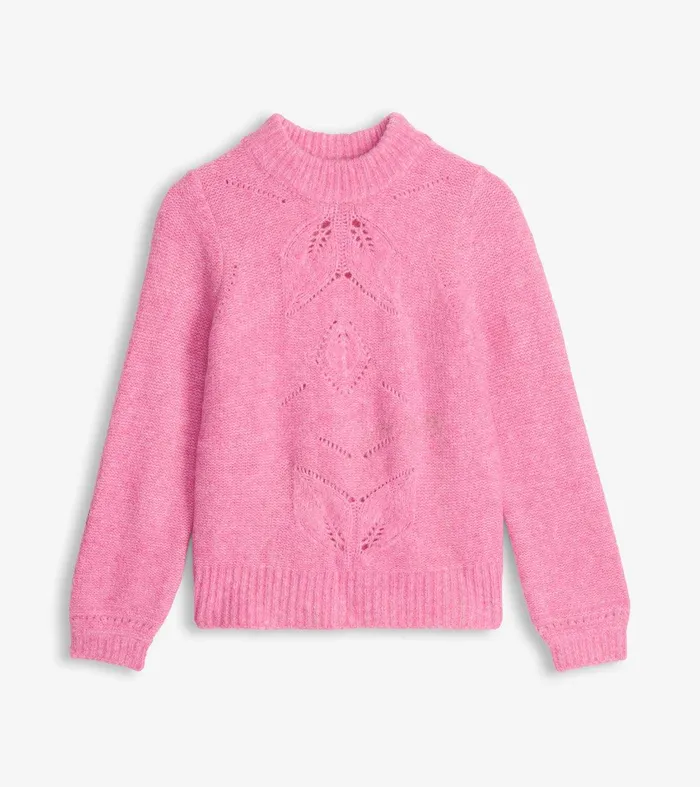 Petal Cable Sweater 8211 Raspberry Pink Hatley