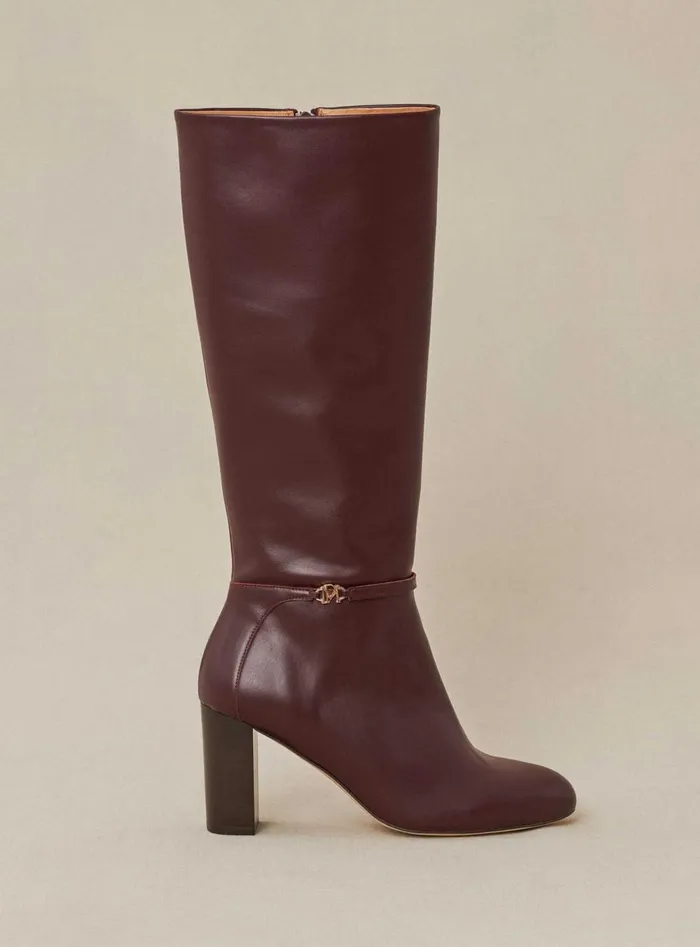 Petite Mendigote Boots Fw24 Bottes A Talon Ciano Bordeaux 8211 Women