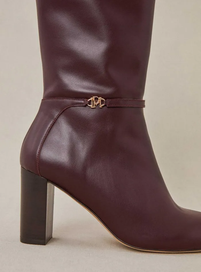 Petite Mendigote Boots Fw24 Bottes A Talon Ciano Bordeaux 8211 Women