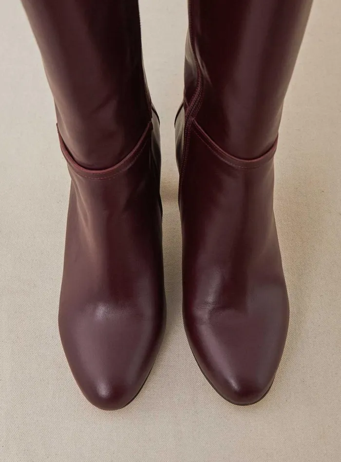 Petite Mendigote Boots Fw24 Bottes A Talon Ciano Bordeaux 8211 Women