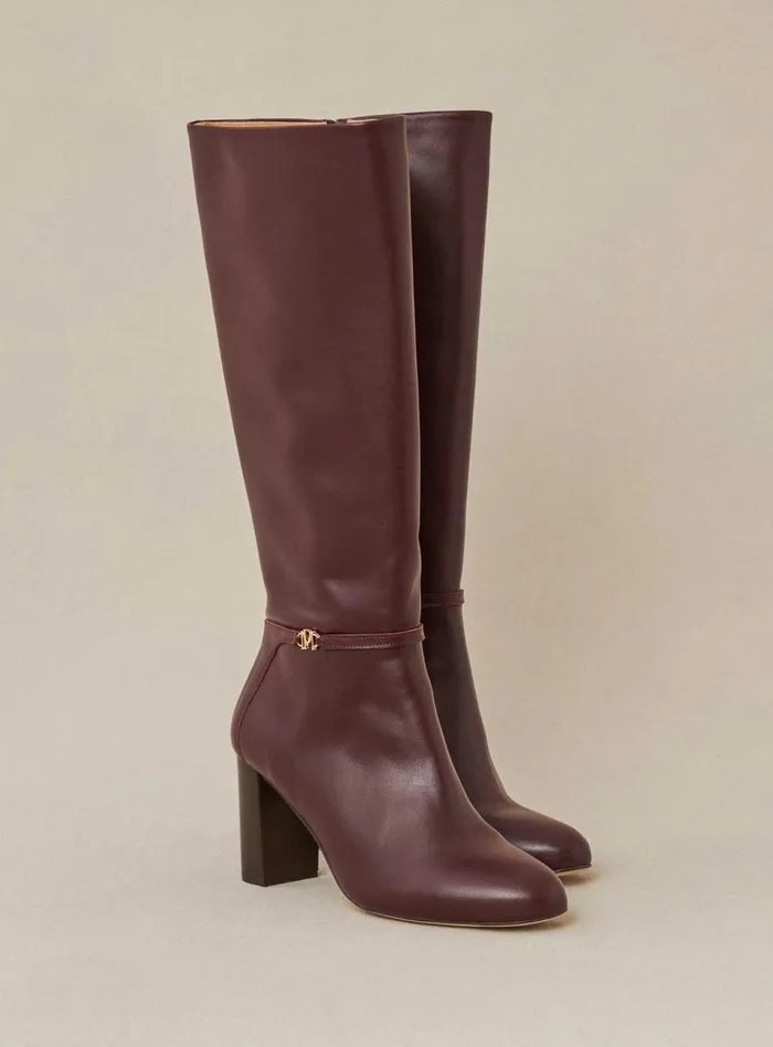 Petite Mendigote Boots Fw24 Bottes A Talon Ciano Bordeaux 8211 Women