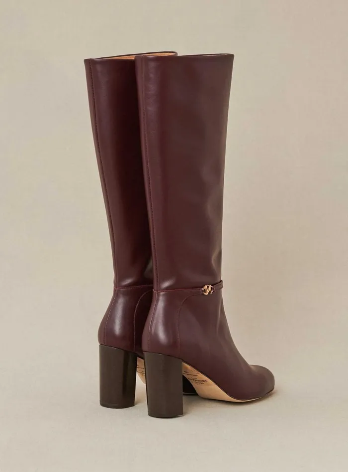 Petite Mendigote Boots Fw24 Bottes A Talon Ciano Bordeaux 8211 Women