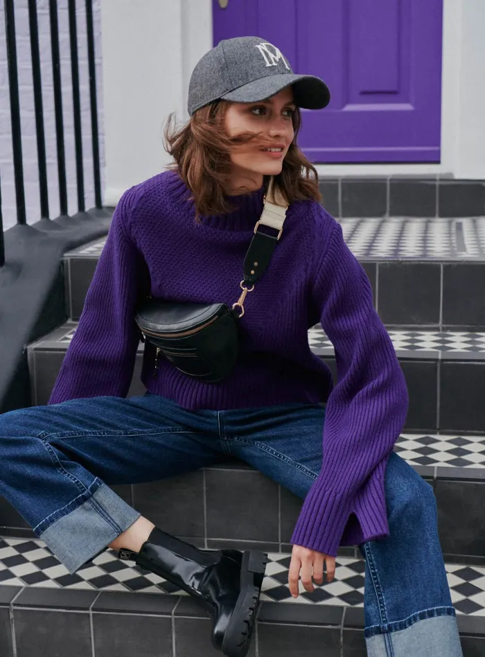 Petite Mendigote Caps and Scarves Fw24 Casquette Anouk Lainage Gray 8211 Women