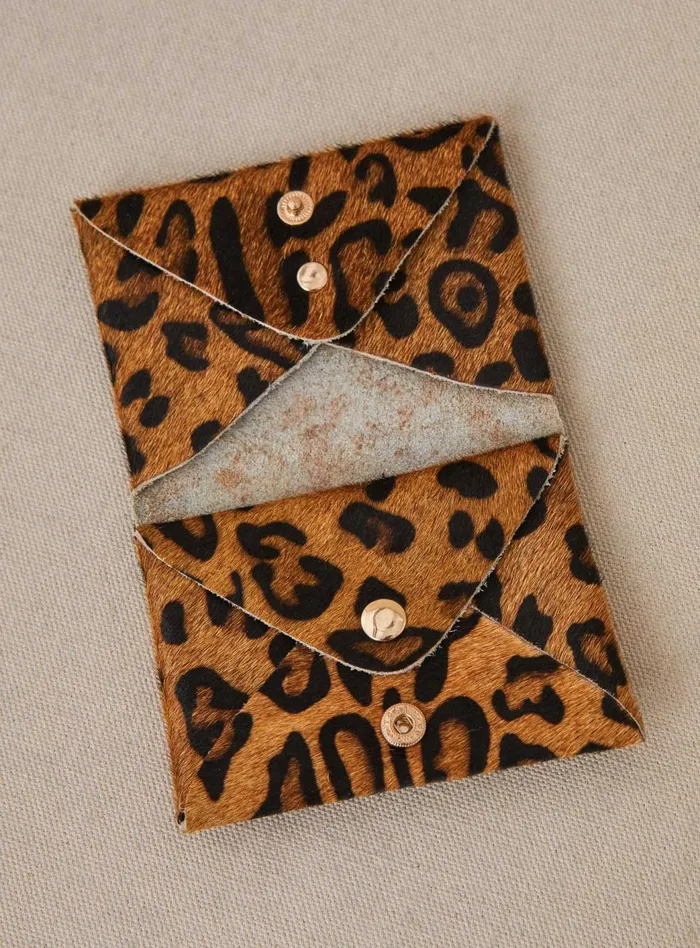Petite Mendigote Little Leather Shop Fw24 Porte Carte Emile Double Leo 8211 Women