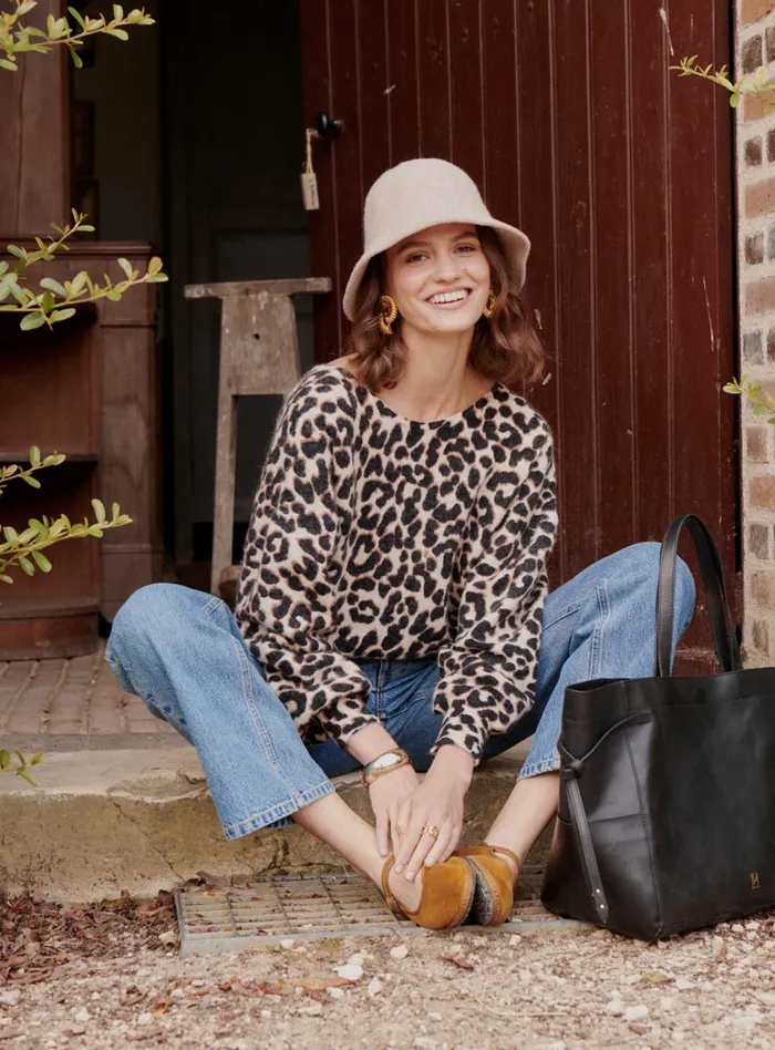 Petite Mendigote Meshes Fw24 Maille Mayden Leopard Camel 8211 Women