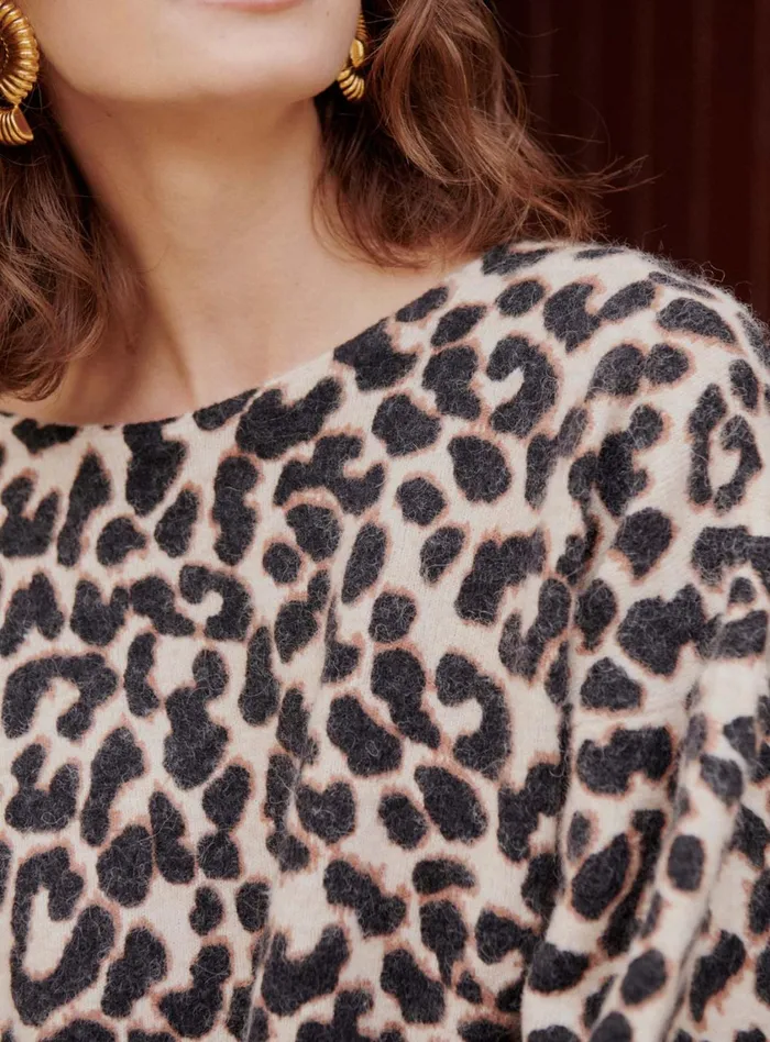 Petite Mendigote Meshes Fw24 Maille Mayden Leopard Camel 8211 Women