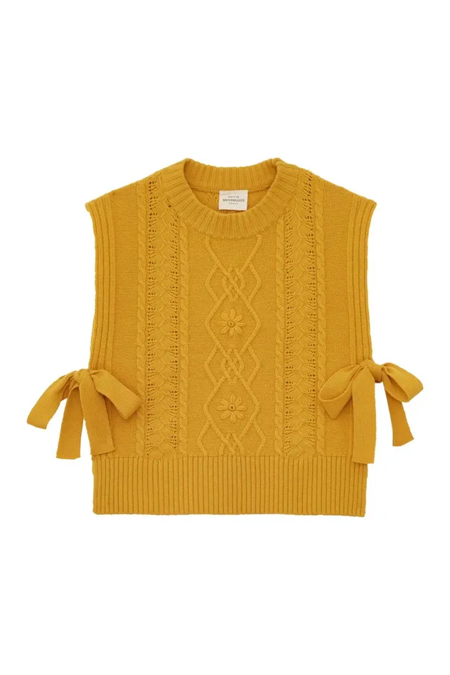 Petite Mendigote Meshes Fw24 Pull Sans Manches Makanai Tournesol 8211 Women