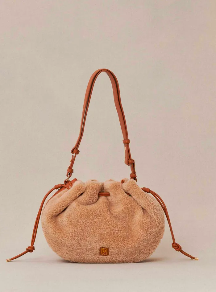 Petite Mendigote Shoulder Bags Fw24 Sac Sauline Fausse Fourrure Camel 8211 Women