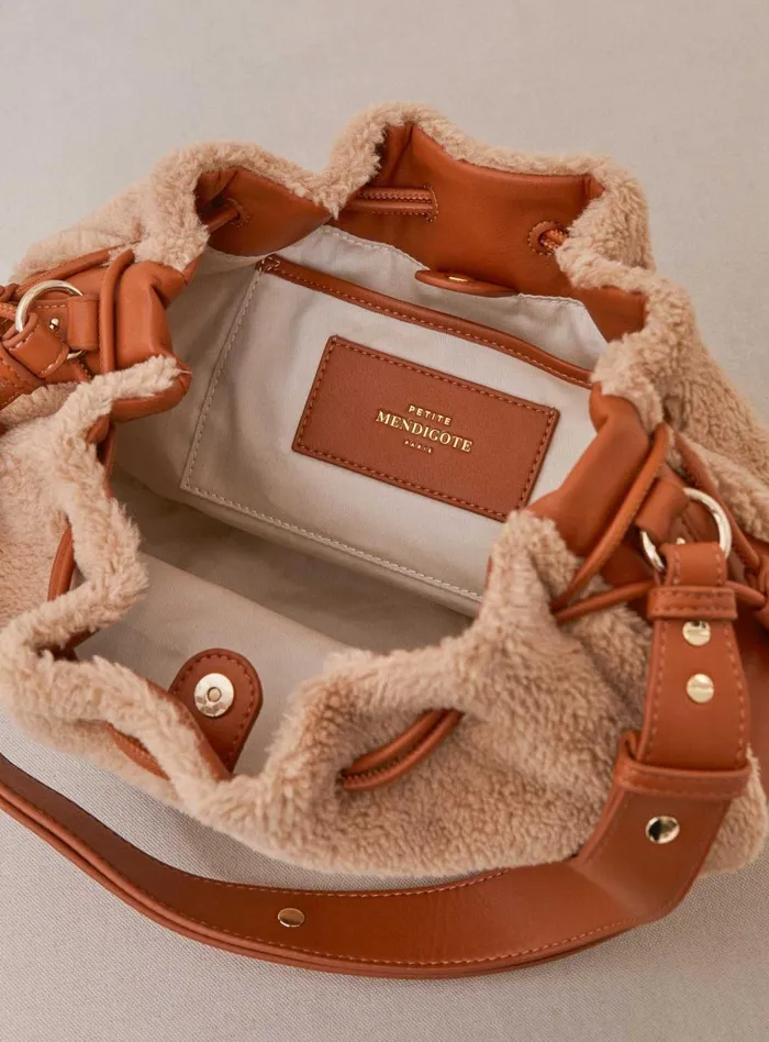 Petite Mendigote Shoulder Bags Fw24 Sac Sauline Fausse Fourrure Camel 8211 Women
