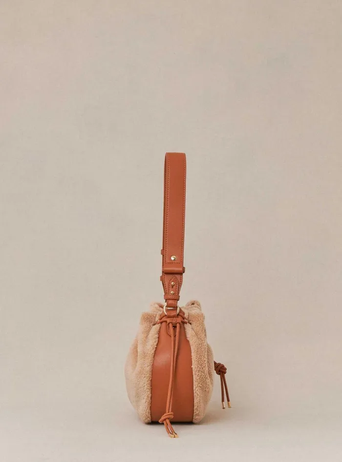 Petite Mendigote Shoulder Bags Fw24 Sac Sauline Fausse Fourrure Camel 8211 Women
