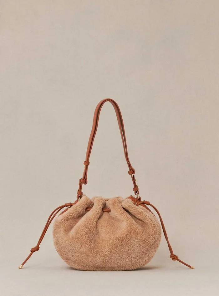 Petite Mendigote Shoulder Bags Fw24 Sac Sauline Fausse Fourrure Camel 8211 Women