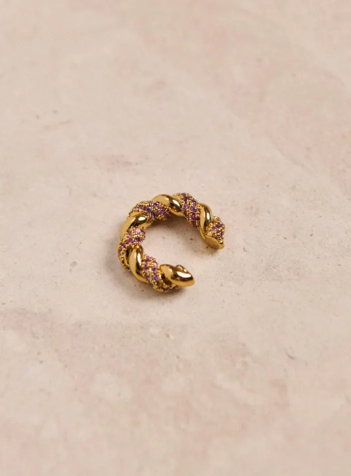Petite Mendigote The Jewels Fw24 Ariane Rhinestone Earcuff Golden 8211 Women