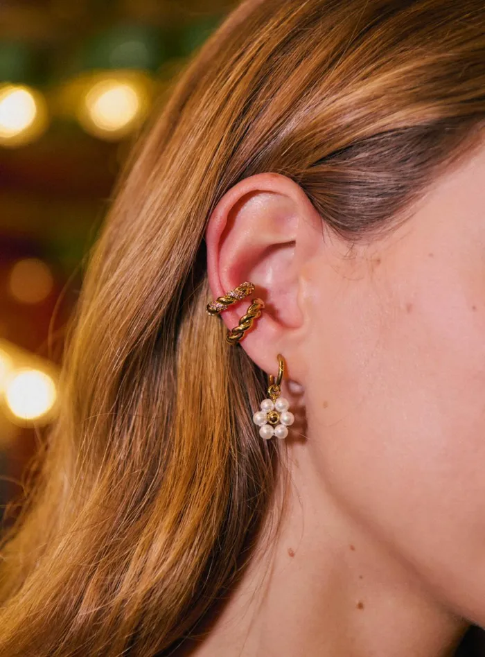 Petite Mendigote The Jewels Fw24 Ariane Rhinestone Earcuff Golden 8211 Women
