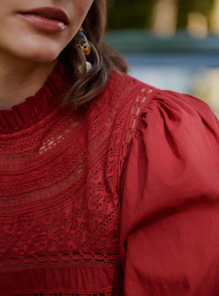 Petite Mendigote Tops Blouses Fw24 Top Tokyo Red 8211 Women