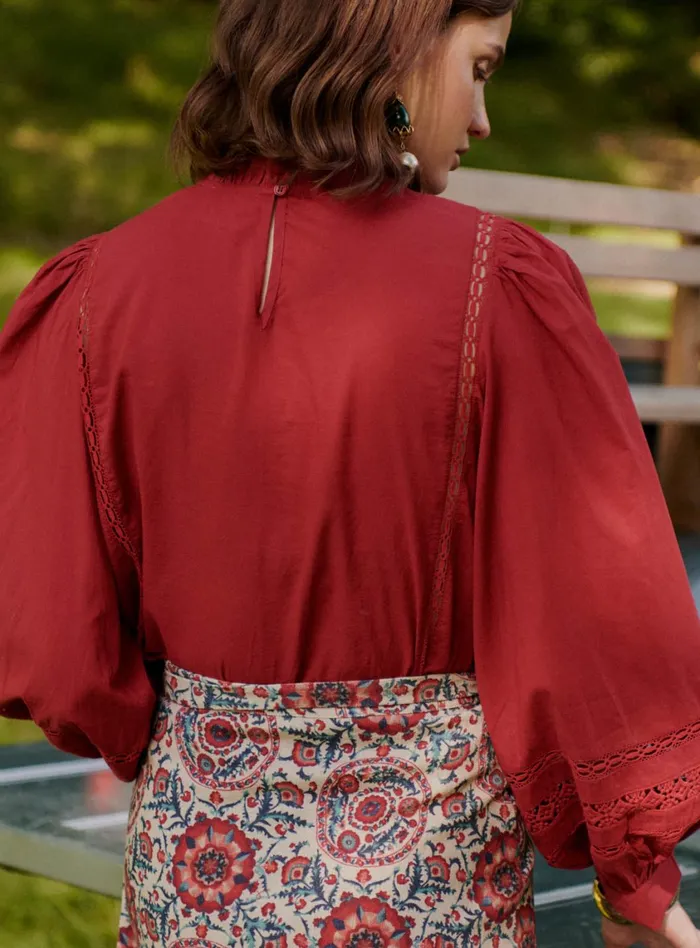 Petite Mendigote Tops Blouses Fw24 Top Tokyo Red 8211 Women