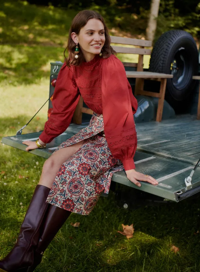 Petite Mendigote Tops Blouses Fw24 Top Tokyo Red 8211 Women