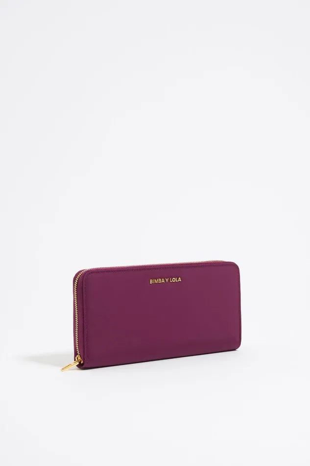Plum Nylon Horizontal Wallet Plum Women Bimba Y Lola Billfolds