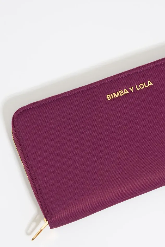 Plum Nylon Horizontal Wallet Plum Women Bimba Y Lola Billfolds Plum Nylon Horizontal Wallet Plum Women Bimba Y Lola Billfolds