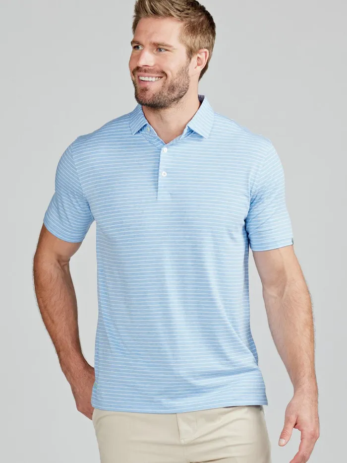 Polo Shirts Men Tasc Performance Cloud Lightweight Polo Brookline Stripe