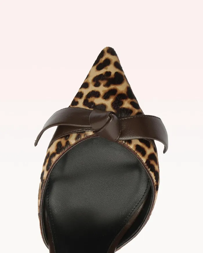 Pumps Women Alexandre Birman Clarita Bell Slingback 85 Leopard Alexandre Birman Clarita Slingback Light Beige andamp Dark Brown