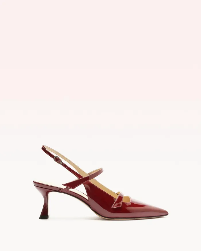 Pumps Women Alexandre Birman Tita 60 Slingback Cherry Lacquer Alexandre Birman Slingback Pumps Cherry Lacquer