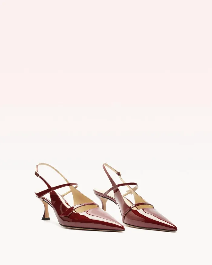 Pumps Women Alexandre Birman Tita 60 Slingback Cherry Lacquer Alexandre Birman Slingback Pumps Cherry Lacquer