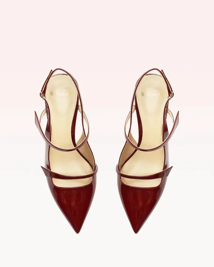 Pumps Women Alexandre Birman Tita 60 Slingback Cherry Lacquer Alexandre Birman Slingback Pumps Cherry Lacquer