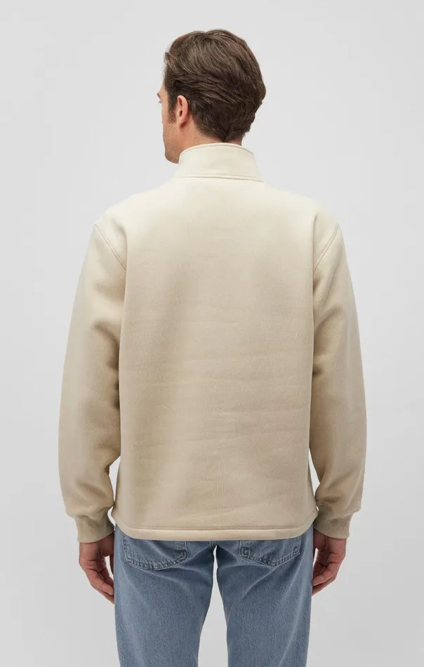 Quarter Zip Sweatshirt In Pelican Men Mavi Jeans Loungewear Quarter Zip Sweatshirt In Pelican Men Mavi Jeans Loungewear