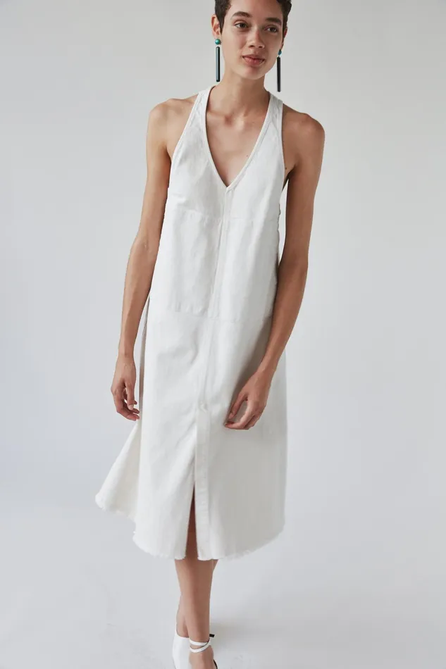 Rachel Comey Dresses Women Buxton Dress Dirty White Rachel Comey Dresses Women Buxton Dress Dirty White