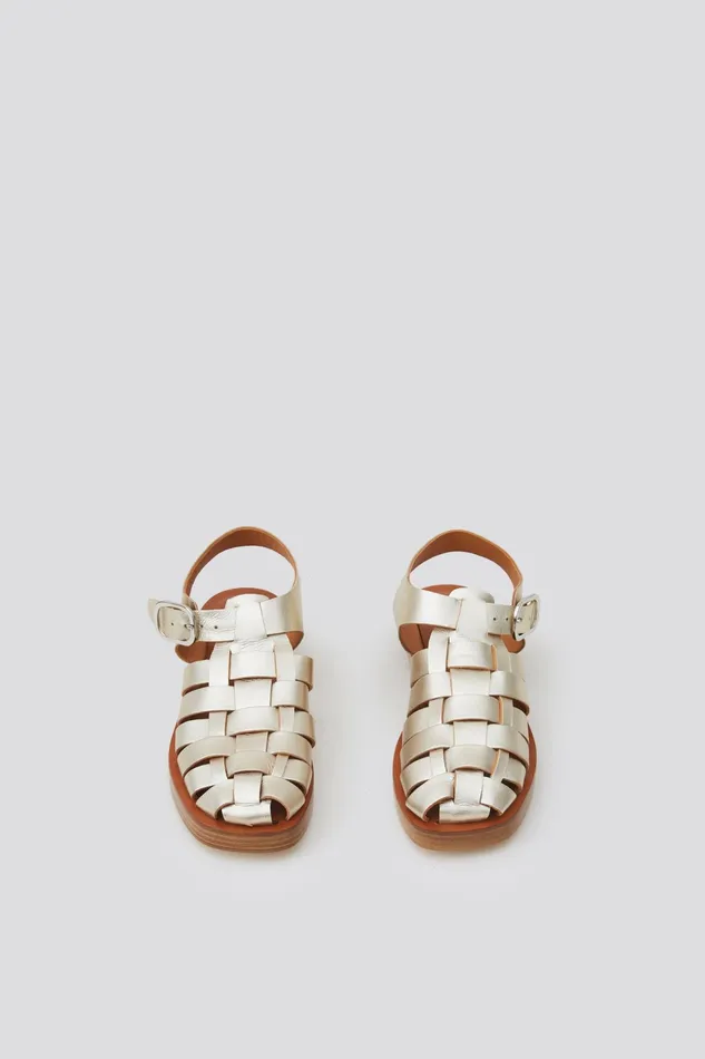 Rachel Comey Flats Loafers Women Tucker Sandal Silver Rachel Comey Flats Loafers Women Tucker Sandal Silver