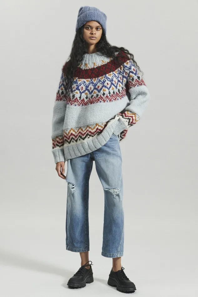 Rachel Comey Knits Women Ballo Pullover Sky Multi