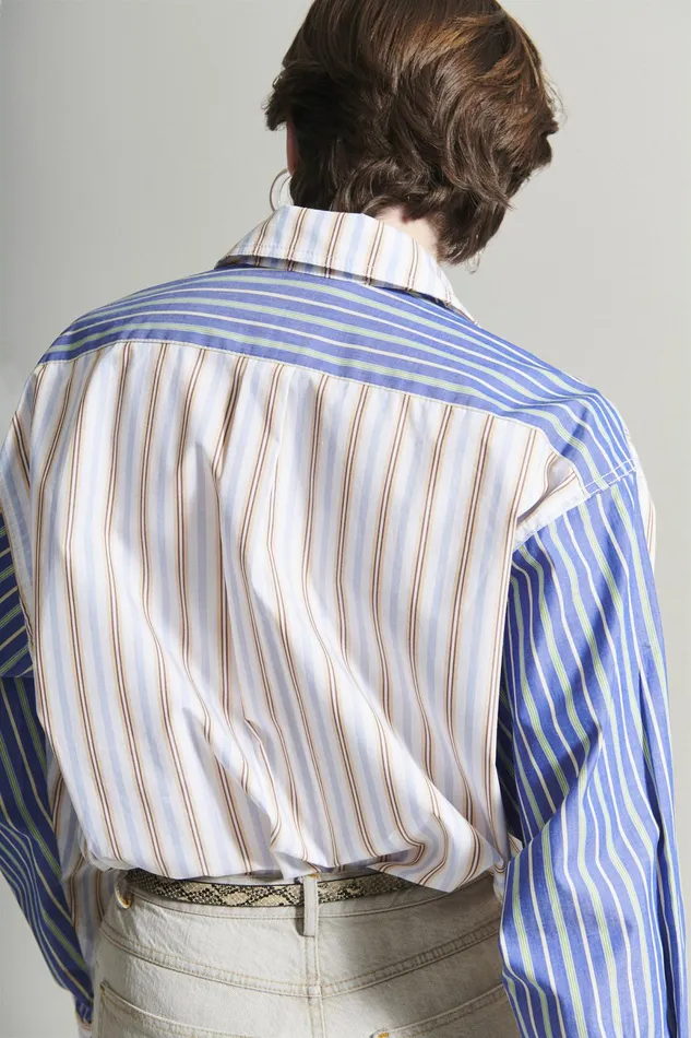 Rachel Comey Shirts Women Risa Top Whiteblue Multi