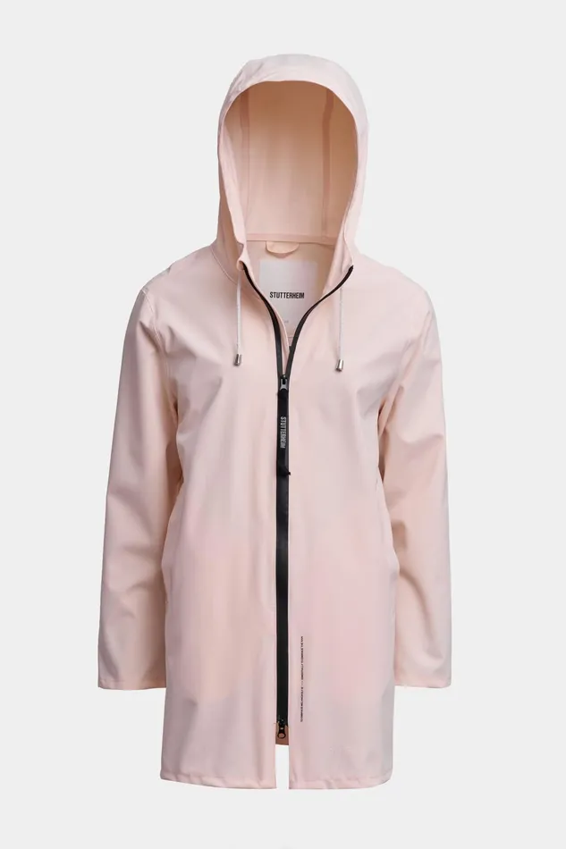 Raincoats Women Stutterheim Stockholm Lightweight Zip Matte Raincoat Peach