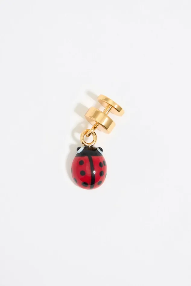 Red Glass Ladybug Bag Charm Gold Women Bimba Y Lola Bag Charms