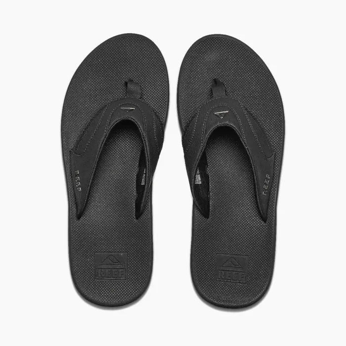 Reef Flip Flops Fanning All Black 8211 Men Reef Flip Flops Fanning All Black 8211 Men