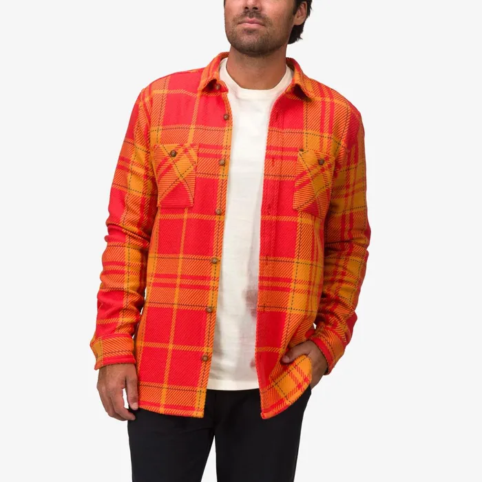 Reef Outerwear Orson Long Sleeve Woven Shirt Chili 8211 Men