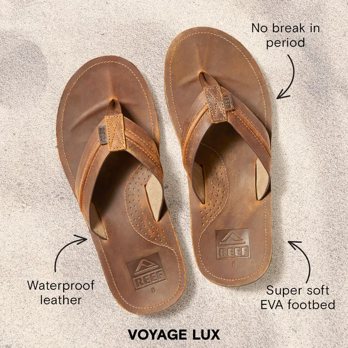 Reef Sandals Voyage Lux Brownbrown 8211 Men Reef Sandals Voyage Lux Brownbrown 8211 Men