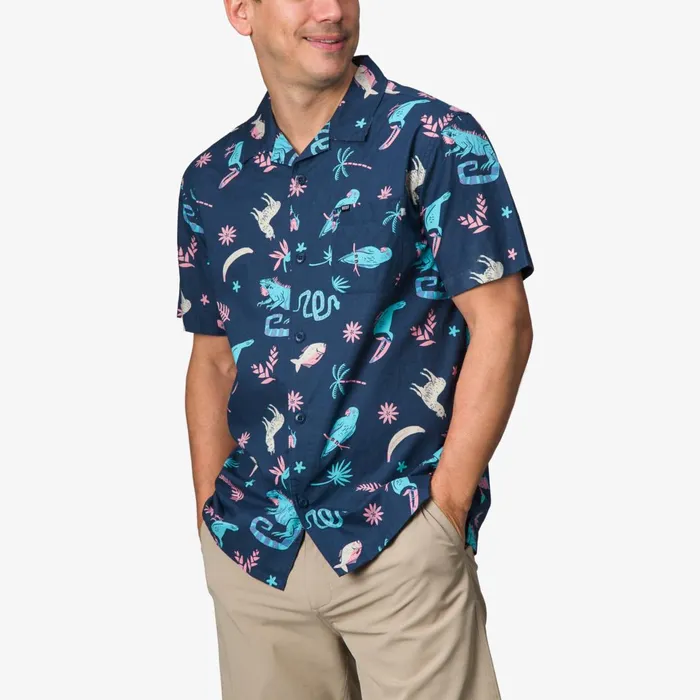 Reef TShirts and Shirts Roy Short Sleeve Shirt Insigna Blue 8211 Men