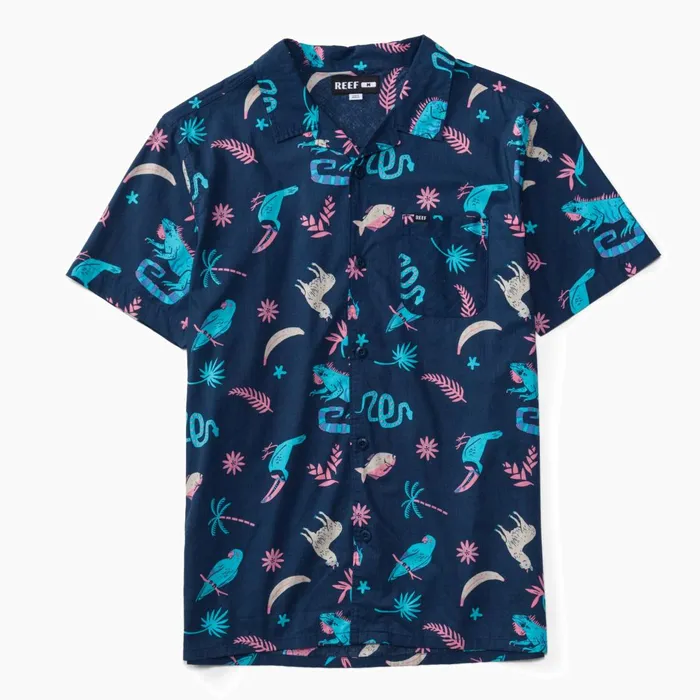 Reef TShirts and Shirts Roy Short Sleeve Shirt Insigna Blue 8211 Men Reef TShirts and Shirts Roy Short Sleeve Shirt Insigna Blue 8211 Men