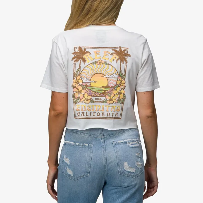 Reef TShirts Tanks and Dresses Super Crop Tee Marshmellow 8211 Women