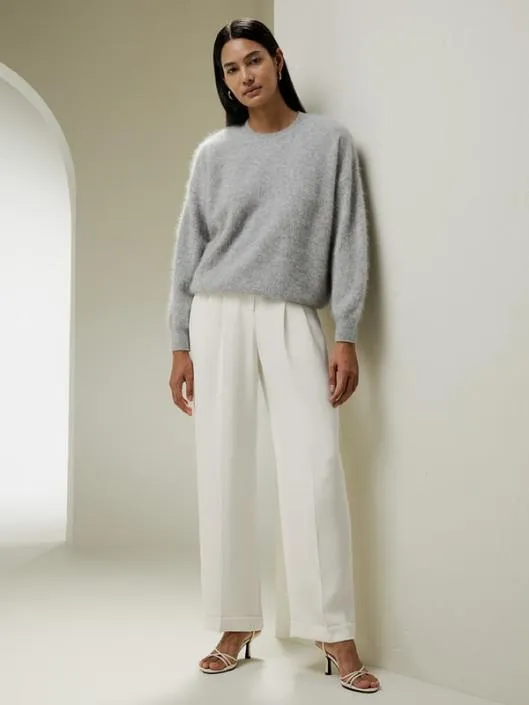Relaxed Fit Cashmere Sweatshirt Women Lilysilk Knitwear